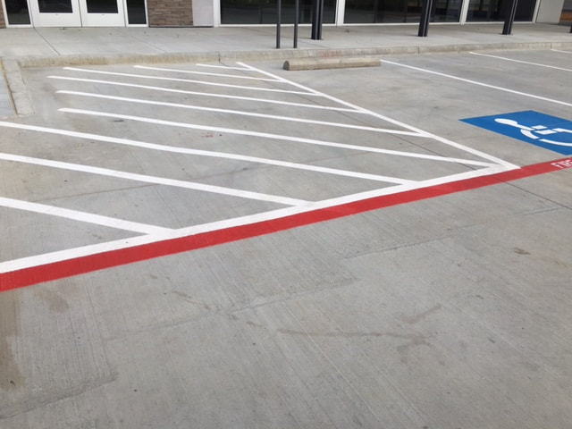 Parking Lot Handicap Zone Striping
