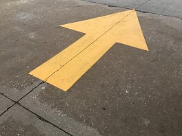 Directional Yellow Parking Lot Striping