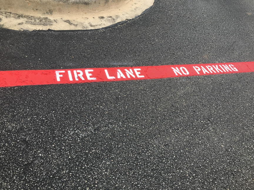Fire Lane Striping On Asphalt Oklahoma City